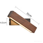 Adjustable Wooden LED Wall Light – Modern Reading Lamp