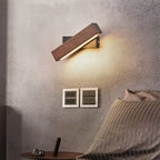 Adjustable Wooden LED Wall Light – Modern Reading Lamp