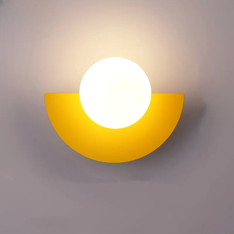 Modern Geometric LED Wall Light – Half Circle Design