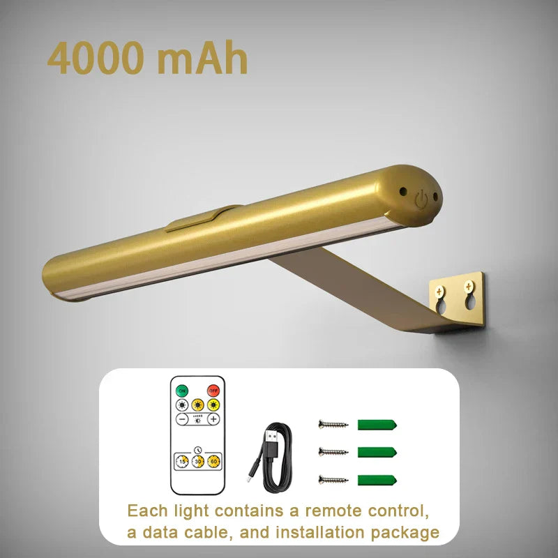 Wireless LED Wall Light for Artwork – Rechargeable Picture Lamp