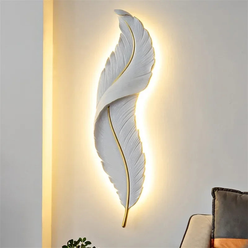 Feather-Shaped Wall Light – Subtle Elegance and Ambient Glow