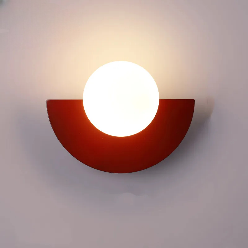 Modern Geometric LED Wall Light – Half Circle Design