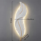Feather-Shaped Wall Light – Subtle Elegance and Ambient Glow