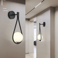 Modern LED Wall Sconce with Spherical Glass Shade