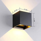 Modern Waterproof LED Wall Light – Cube-Shaped Sconce