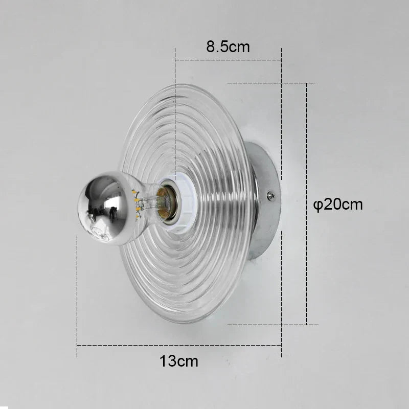 Modern Wall Light with Glass Shade