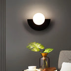 Modern Geometric LED Wall Light – Half Circle Design