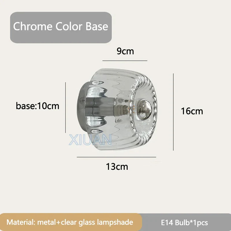 Elegant Glass Ceiling Light with Crystal Design