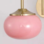 Wall Light with Glass Shade and Brass Finish