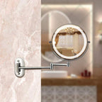 Wall-Mounted LED Makeup Mirror with Magnification
