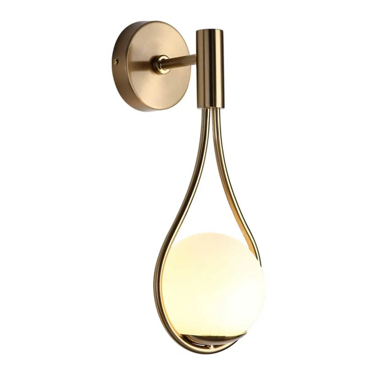 Modern LED Wall Sconce with Spherical Glass Shade