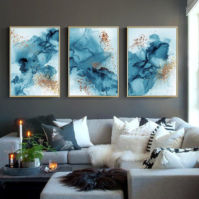 Golden Abstract Canvas