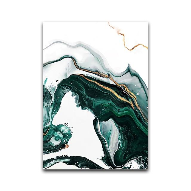 Green Wave Canvas