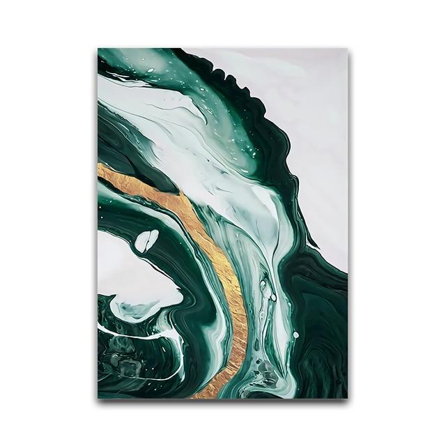 Green Wave Canvas