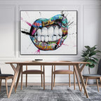 Graffiti Lips Canvas