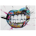 Graffiti Lips Canvas