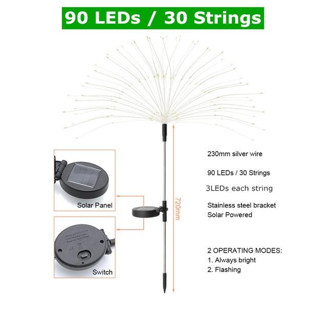Solar Fireworks Lights