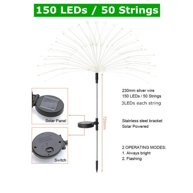 Solar Fireworks Lights
