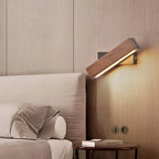 Adjustable Wooden LED Wall Light – Modern Reading Lamp