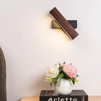 Adjustable Wooden LED Wall Light – Modern Reading Lamp