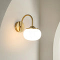 Wall Light with Glass Shade and Brass Finish