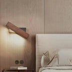 Adjustable Wooden LED Wall Light – Modern Reading Lamp