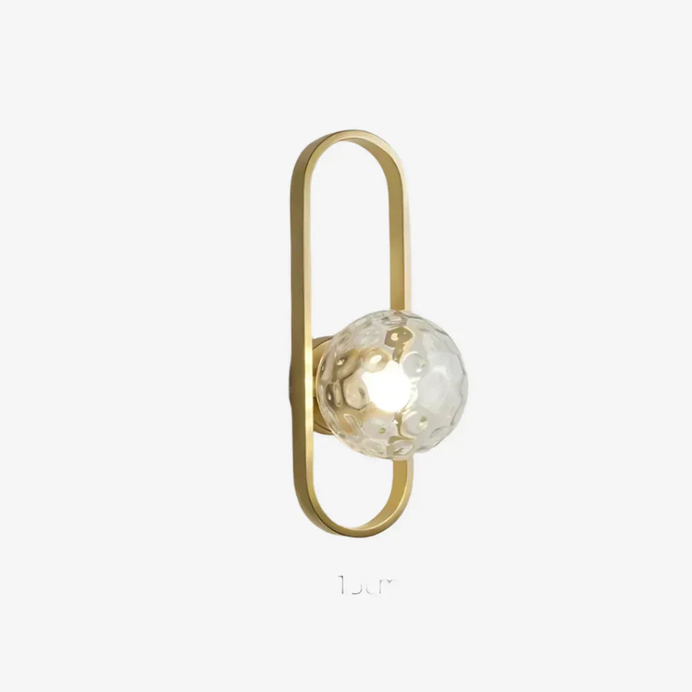 Modern Wall Light with Frosted Glass Globe