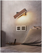 Adjustable Wooden LED Wall Light – Modern Reading Lamp