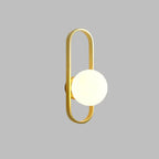 Modern Wall Light with Frosted Glass Globe