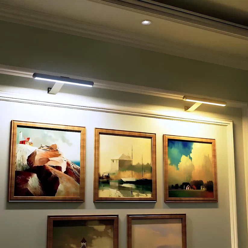 Wireless LED Wall Light for Artwork – Rechargeable Picture Lamp