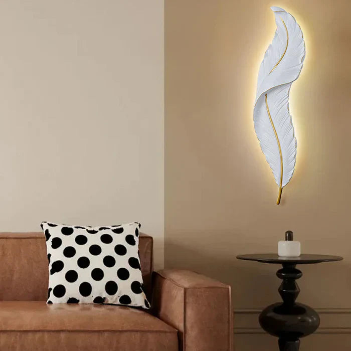 Feather-Shaped Wall Light – Subtle Elegance and Ambient Glow