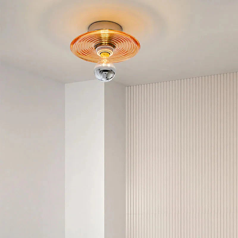 Modern Wall Light with Glass Shade