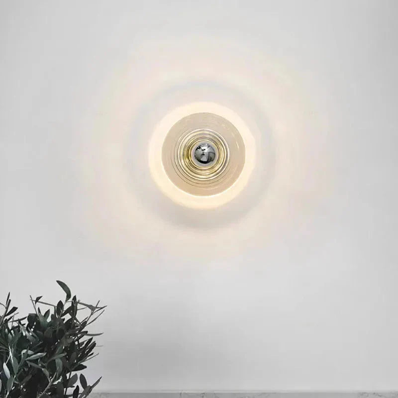Modern Wall Light with Glass Shade