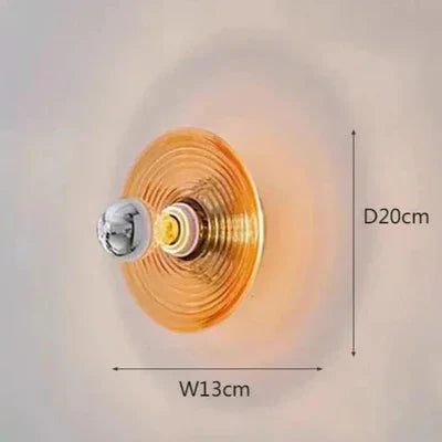 Modern Wall Light with Glass Shade