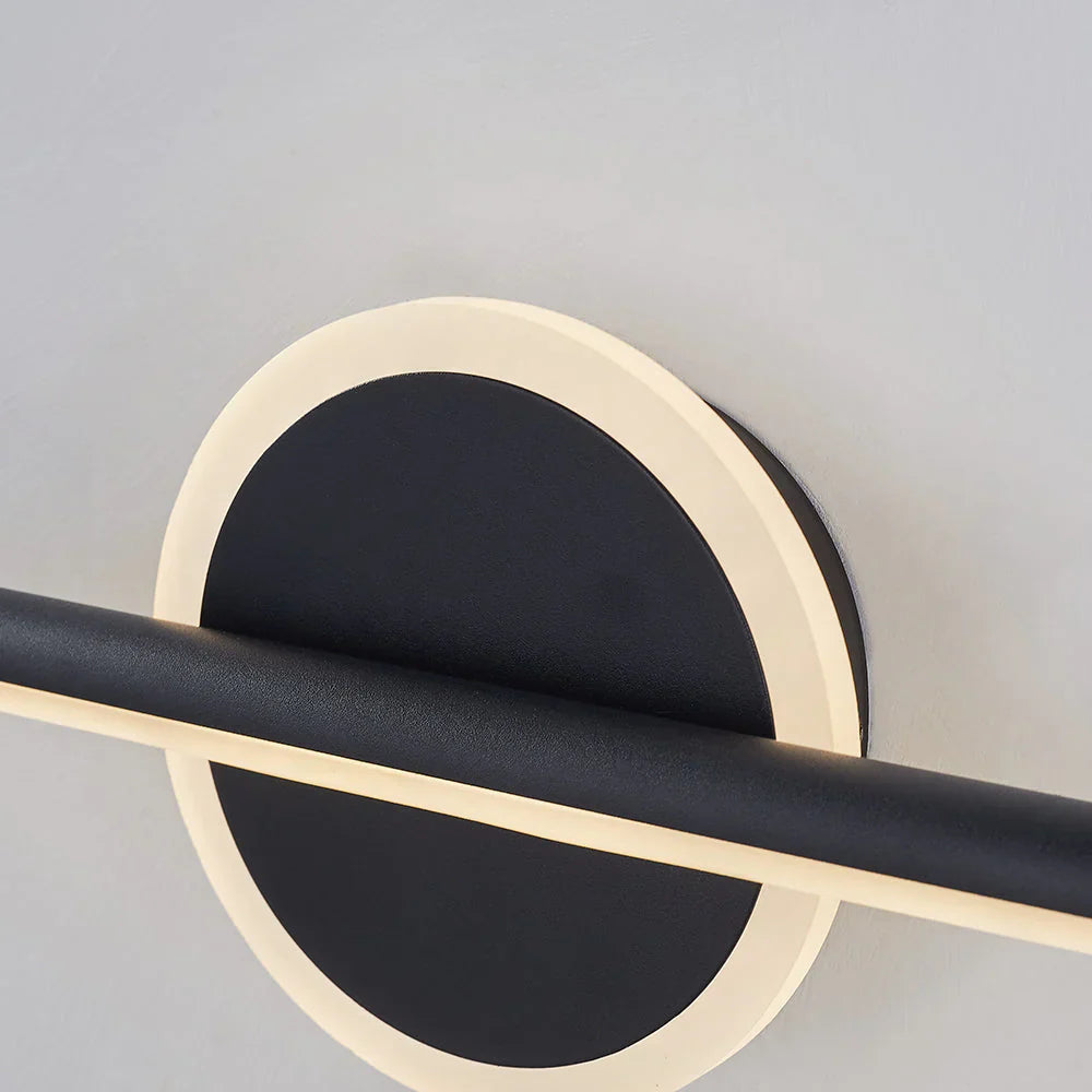 Modern LED Wall Light with Linear Design and Circular Accent – Contemporary Decorative Lighting