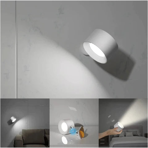 Wireless Detachable Wall Light – Rechargeable LED Lamp with 360° Rotation